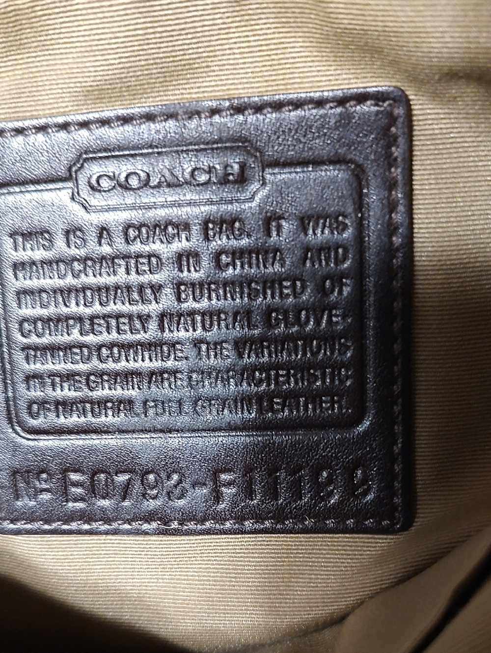 Coach Brown Leather Satchel with Signature Hardware - Picture 4 of 10